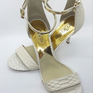 Michael Kors Kristen Leather Kitten Heel Sandal